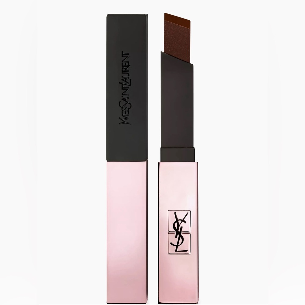 YSL Rouge Pur Couture The Slim Glow Matte Lipstick #217 INTIMATE CHOCOLATE. 2.1g